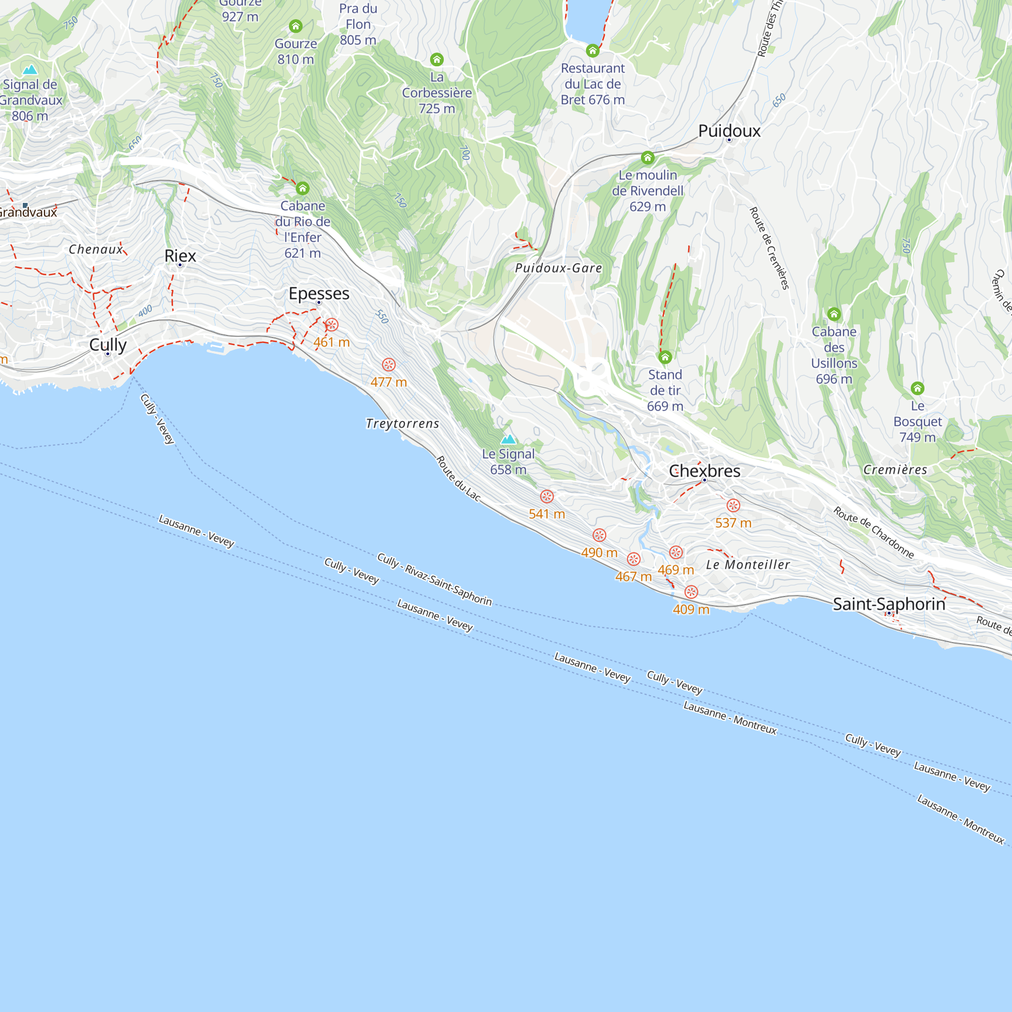 Les Abbayes map