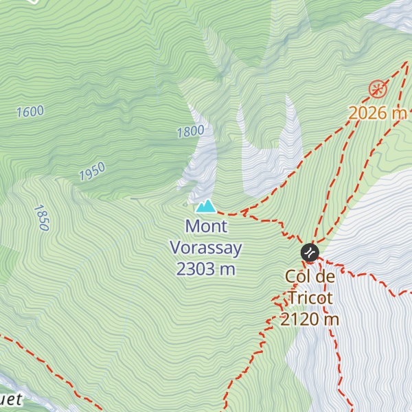 Map of Mont Vorassay