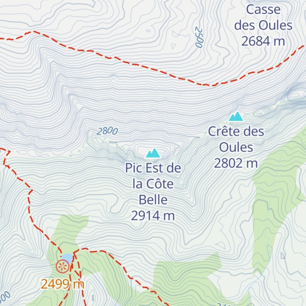 Map of Pic Est de la Côte Belle