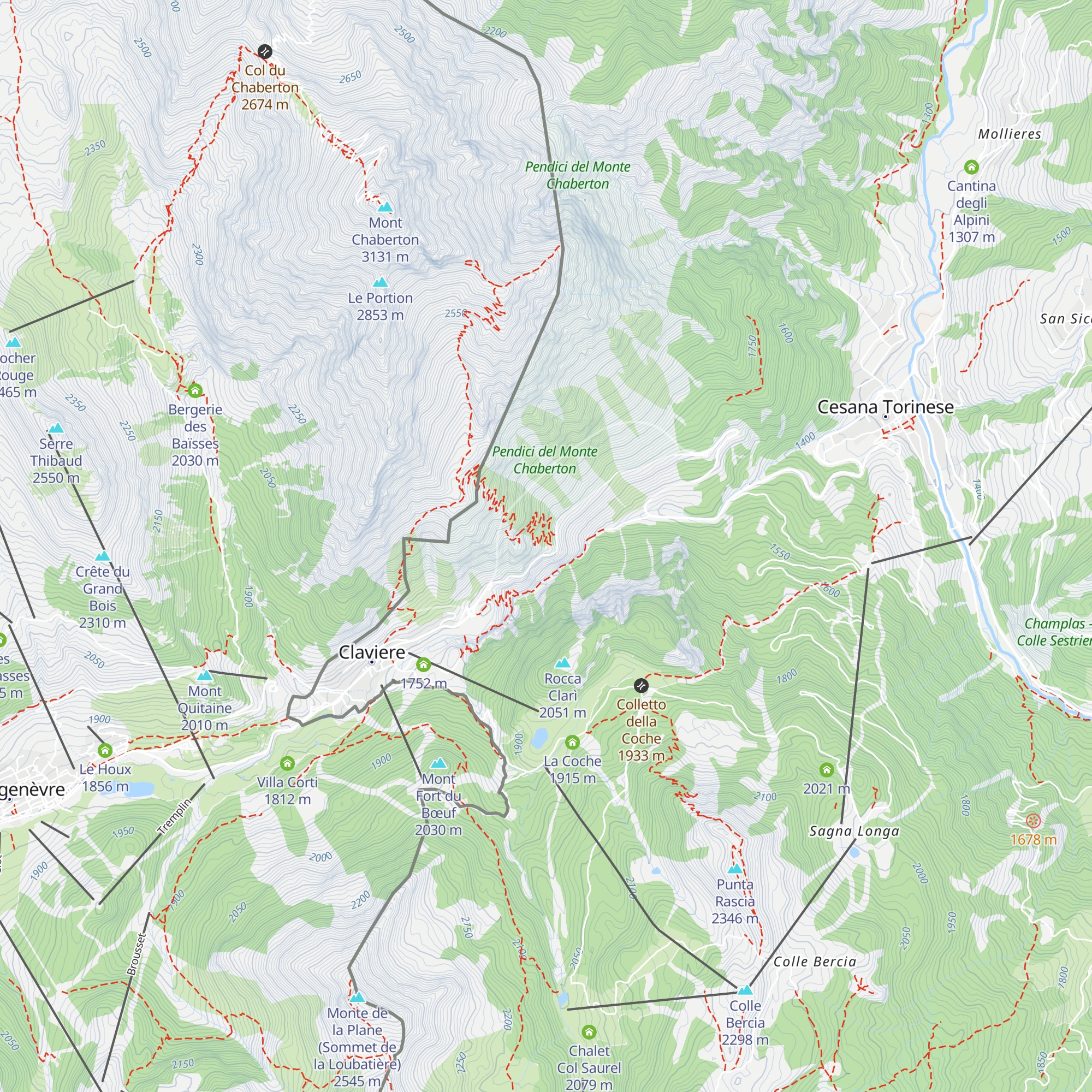 Corpo di Guardia alla Batteria Bassa del Petit Vallon map