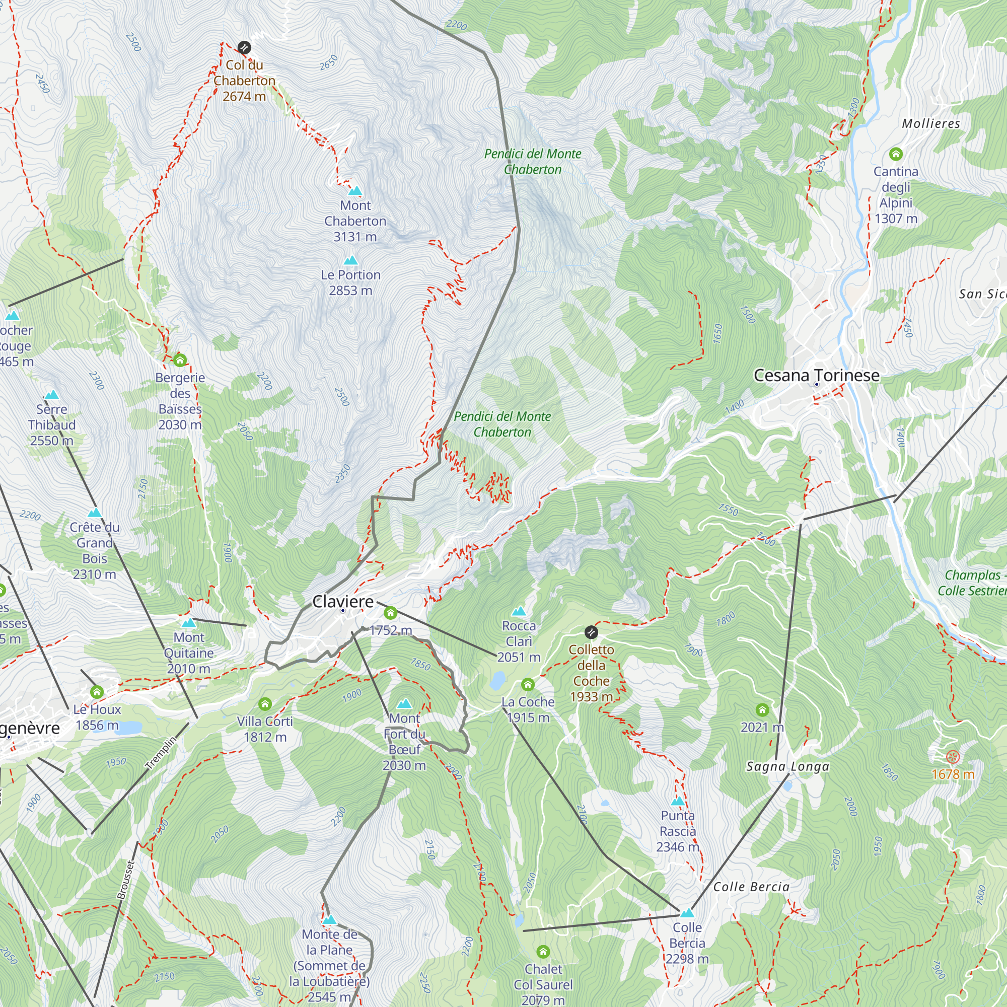 Corpo di Guardia alla Batteria Bassa del Petit Vallon map