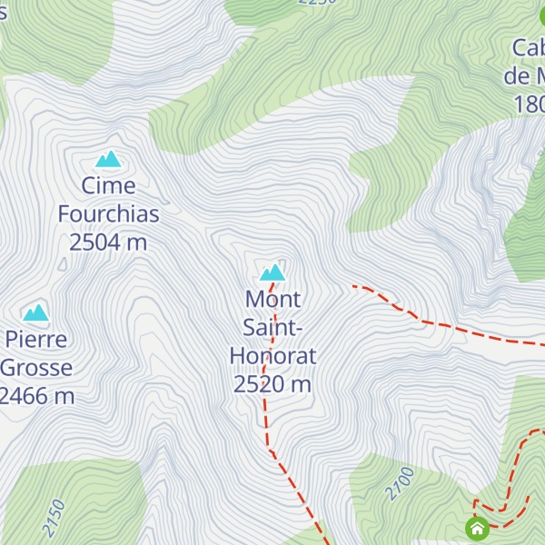 Map of Mont Saint-Honorat