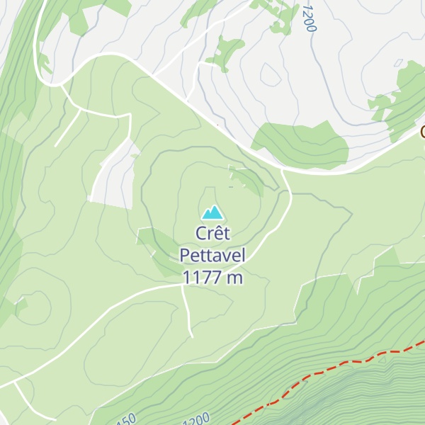 Map of Crêt Pettavel