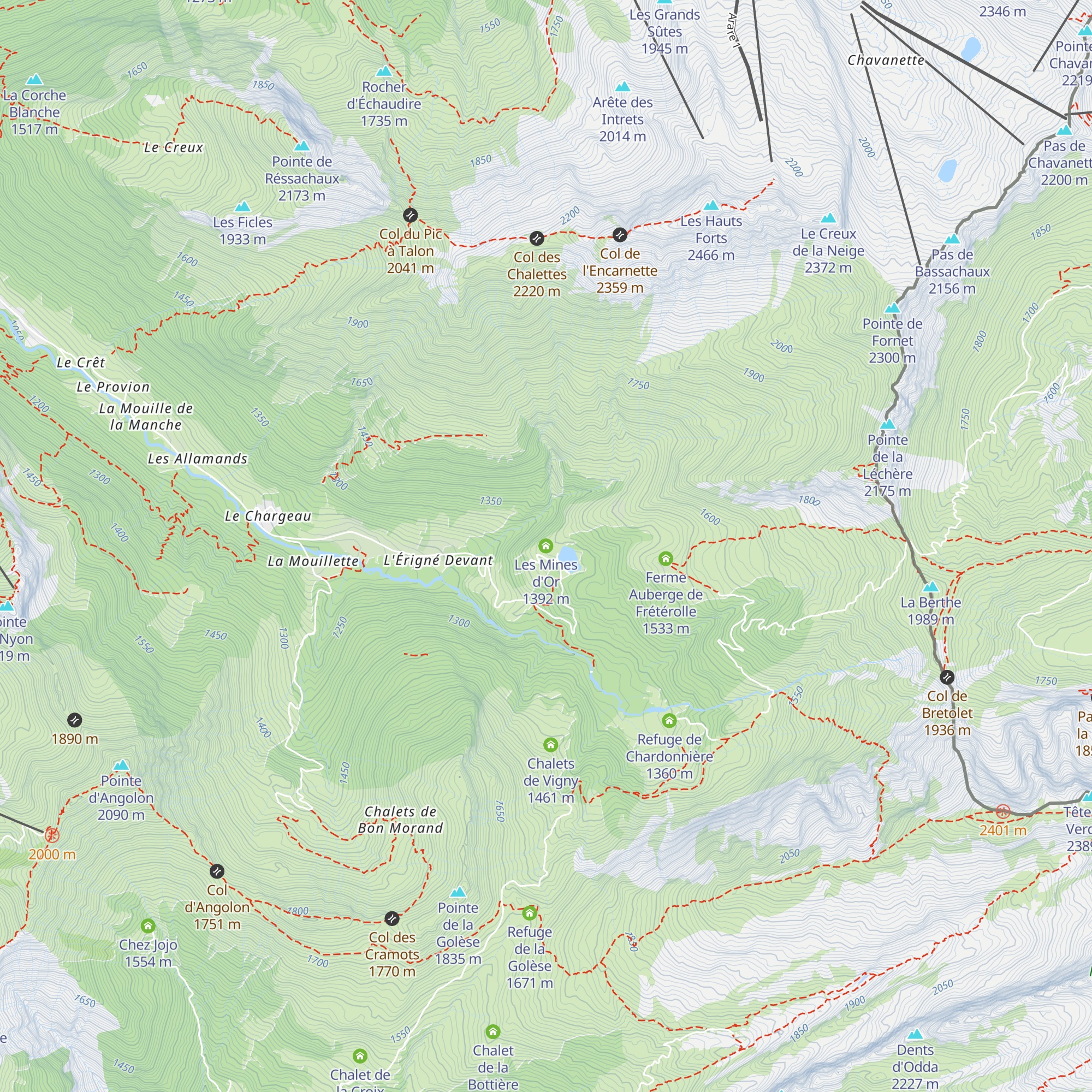 Les Mines d'Or map
