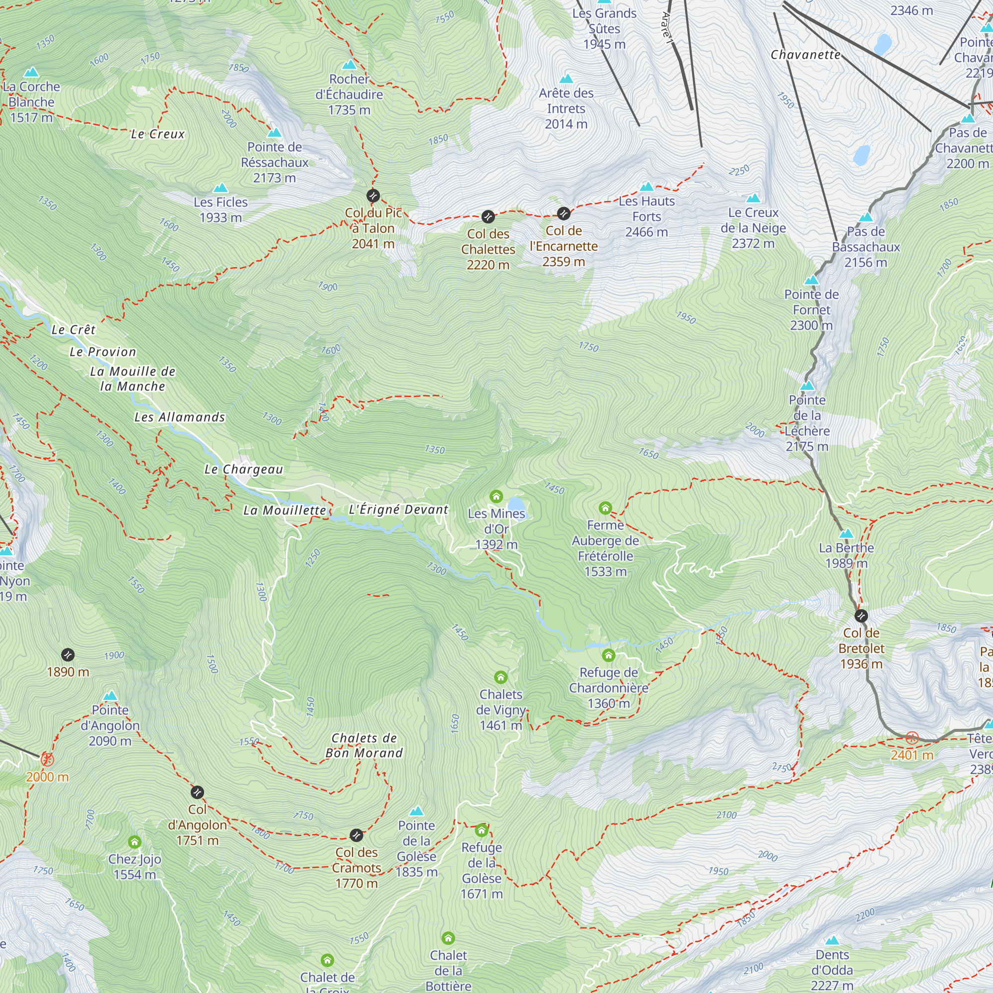 Les Mines d'Or map