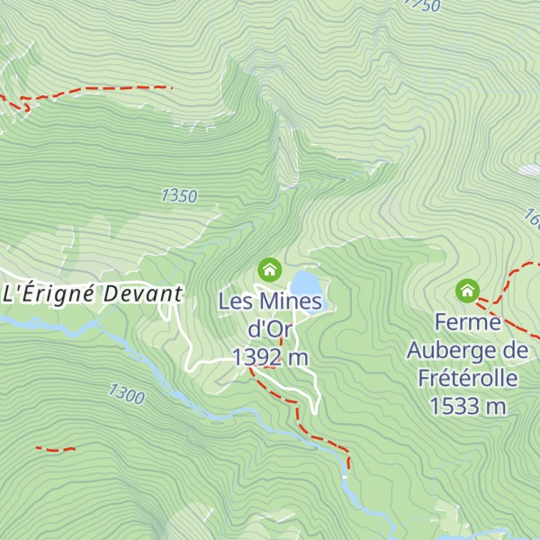 Map of Les Mines d'Or