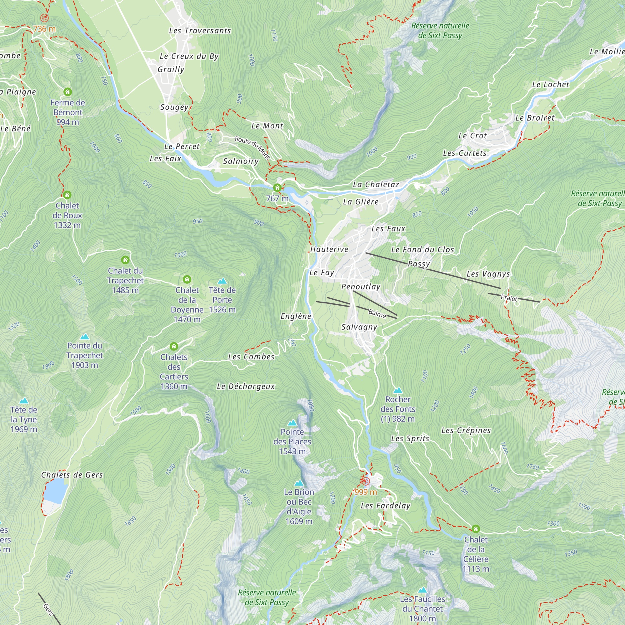 Bar des Cascades map