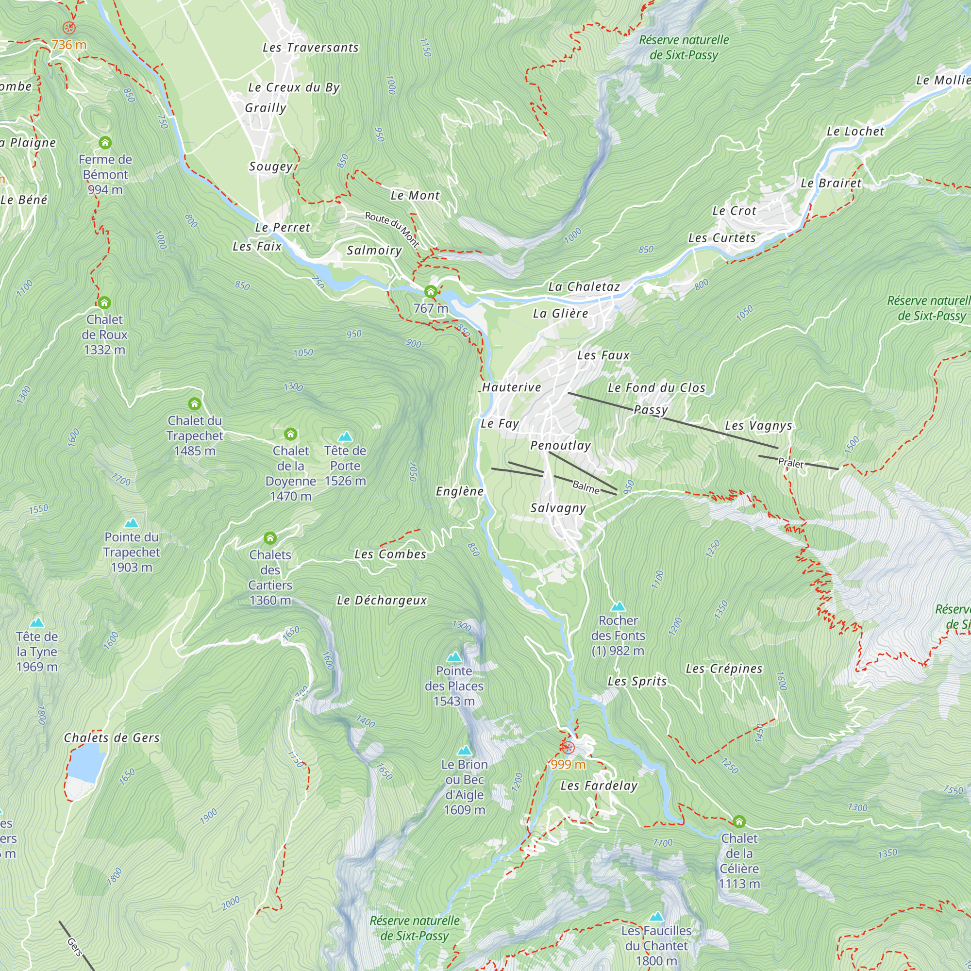 Bar des Cascades map