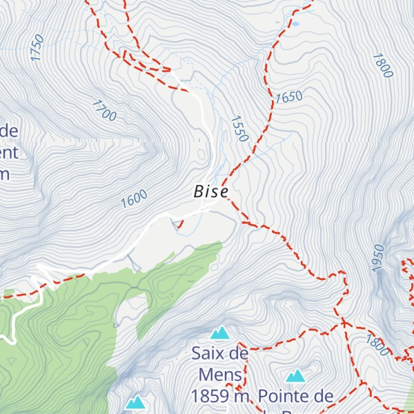 Map of Refuge de Bise