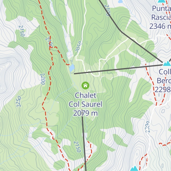 Map of Chalet Col Saurel
