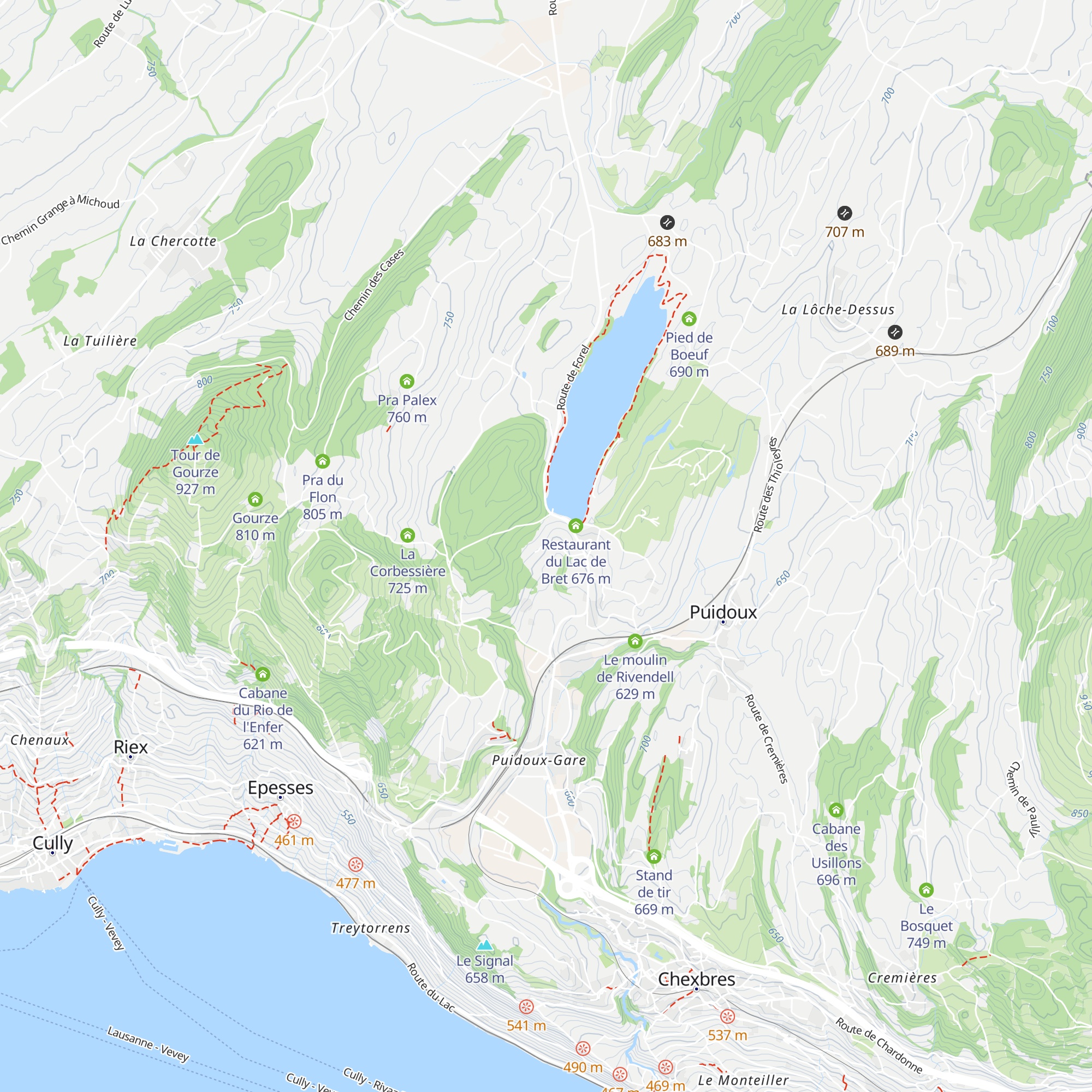 La Porte de Bret map