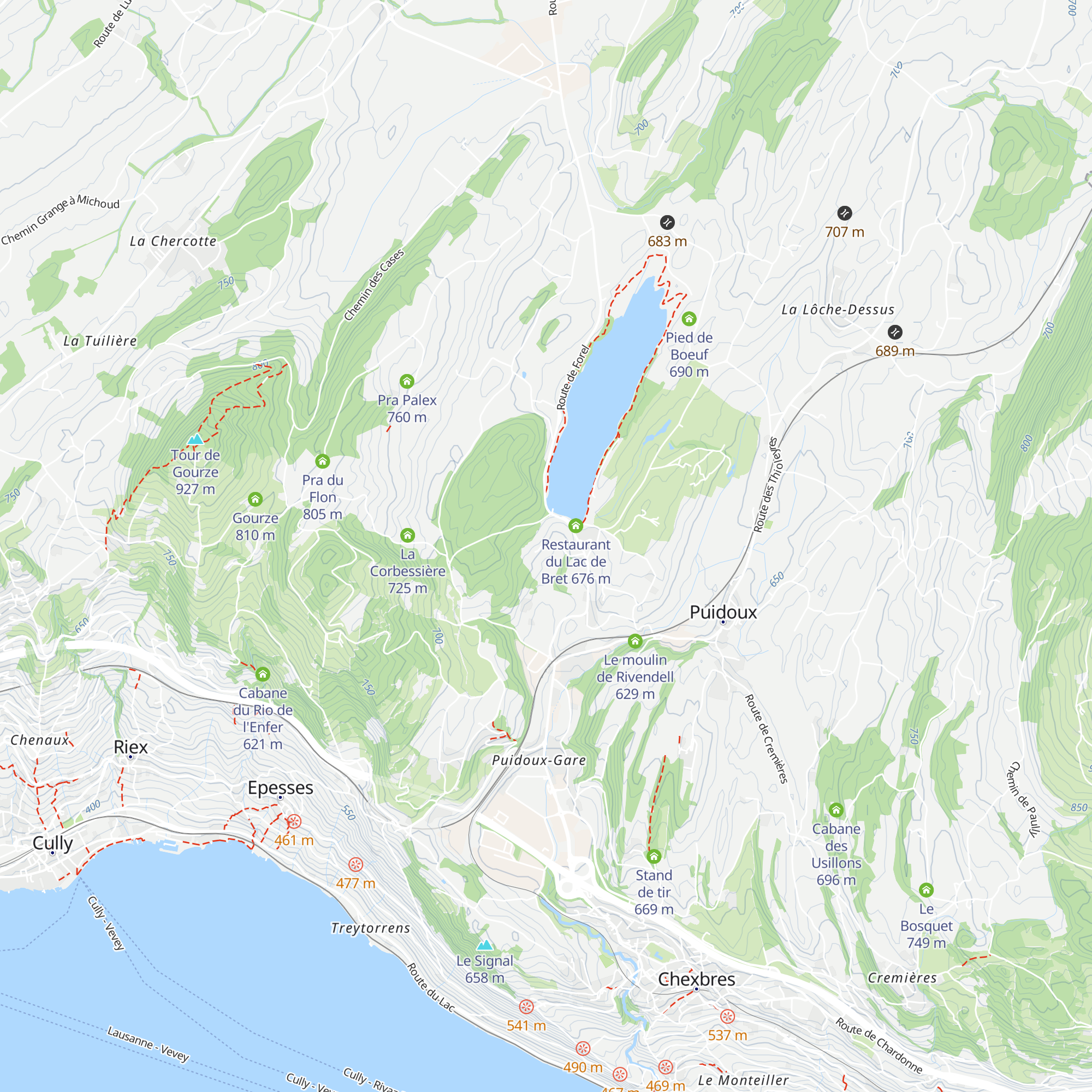 La Porte de Bret map