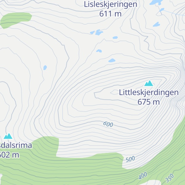Map of Lynghaugane