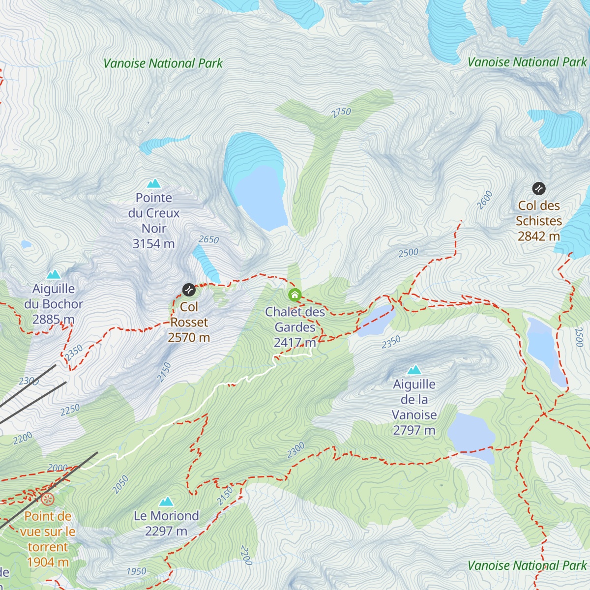 Chalet des Gardes map