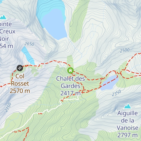 Map of Chalet des Gardes