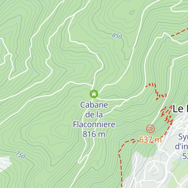 Map of Cabane de la Flaconniere