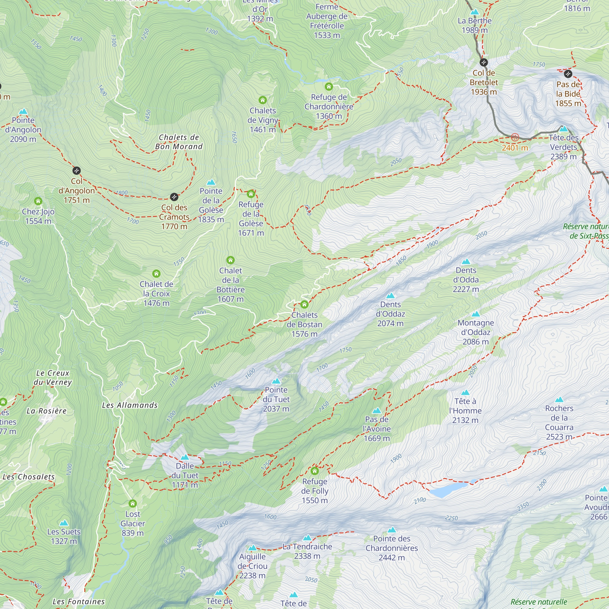 Chalets de Bostan map