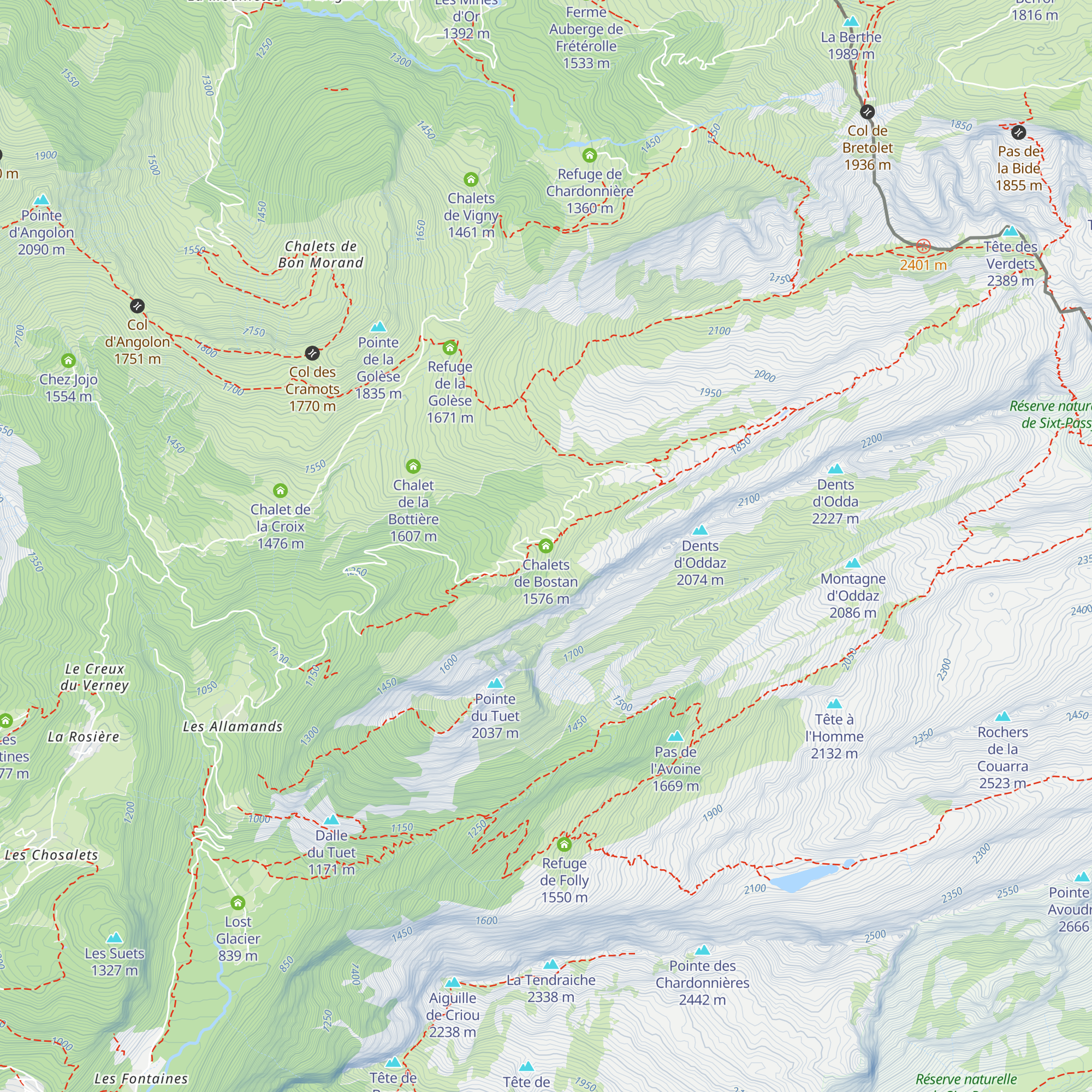 Chalets de Bostan map