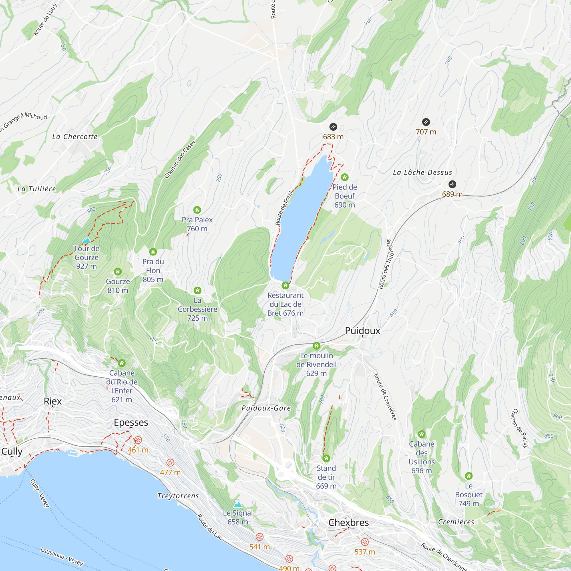 Restaurant du Lac de Bret map