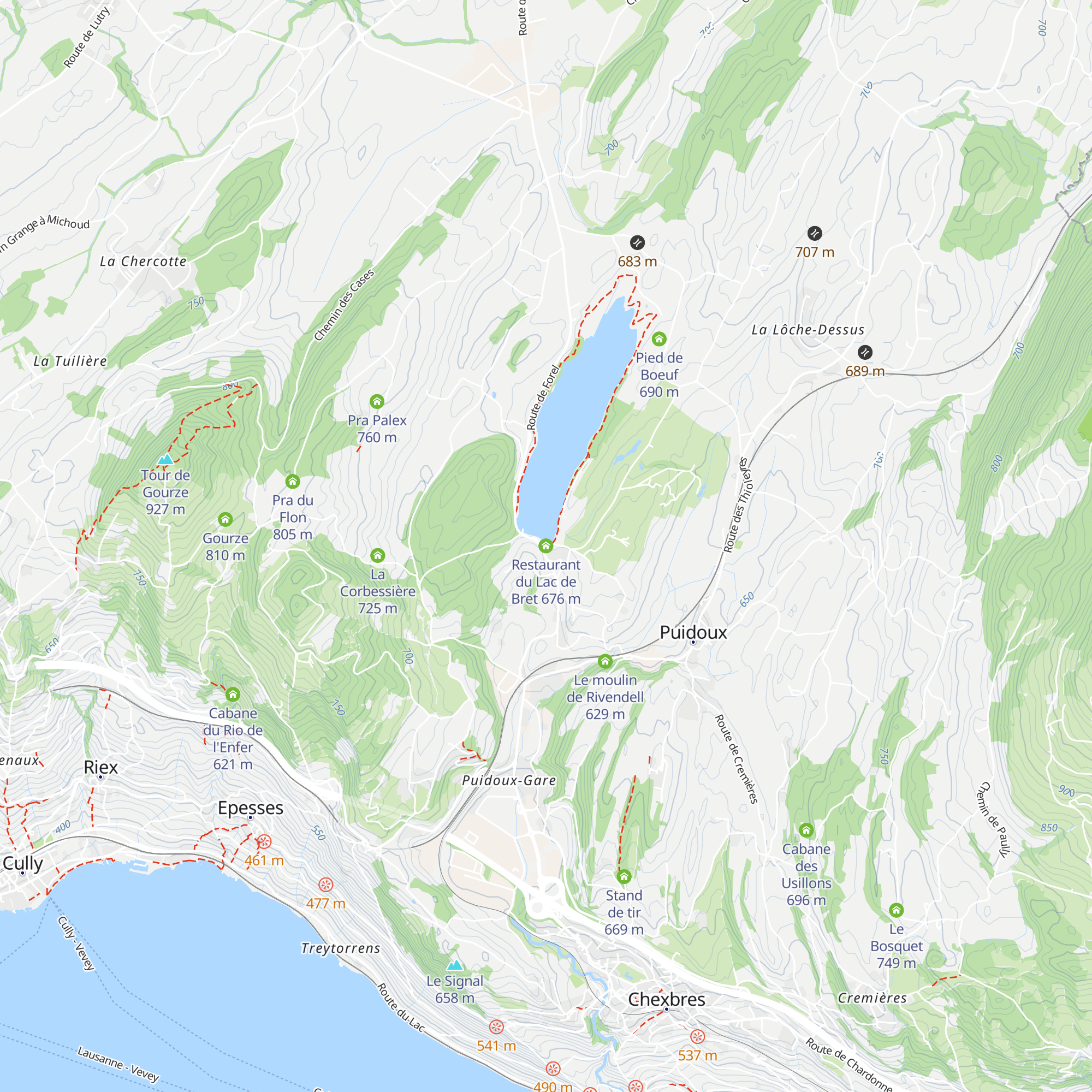 Restaurant du Lac de Bret map