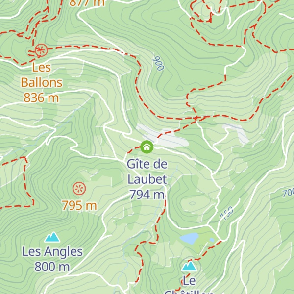 Map of Gîte de Laubet