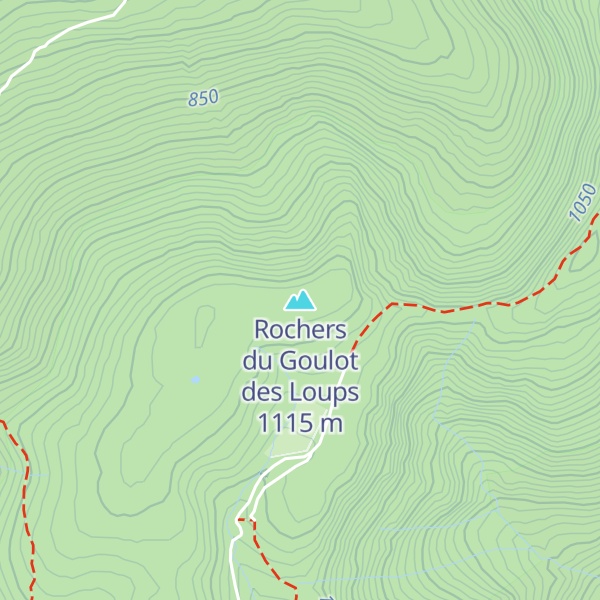 Map of Rochers du Goulot des Loups