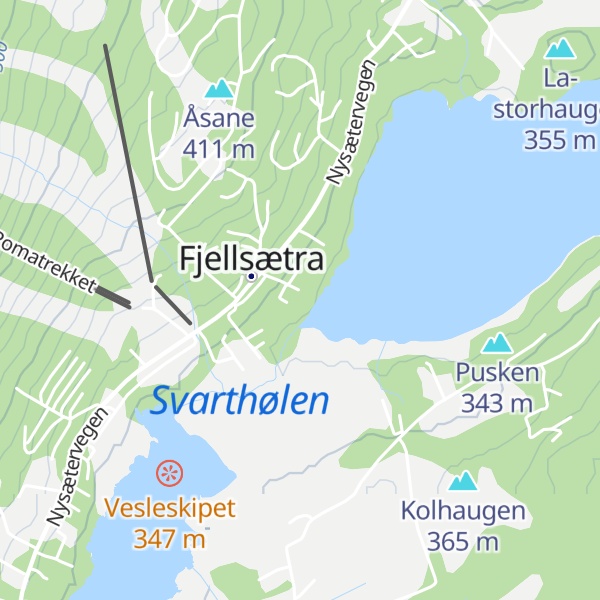 Map of Fjellsæter turisthytte