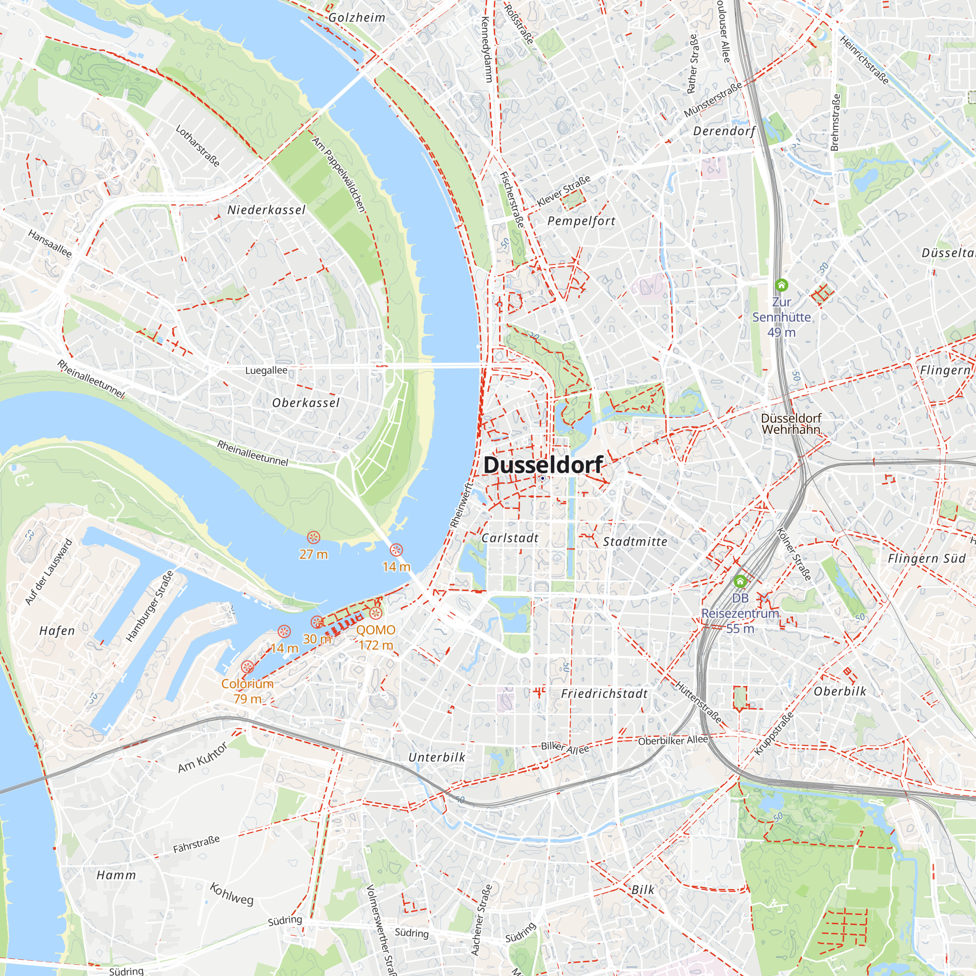 Tourist-Information - Visit Düsseldorf map