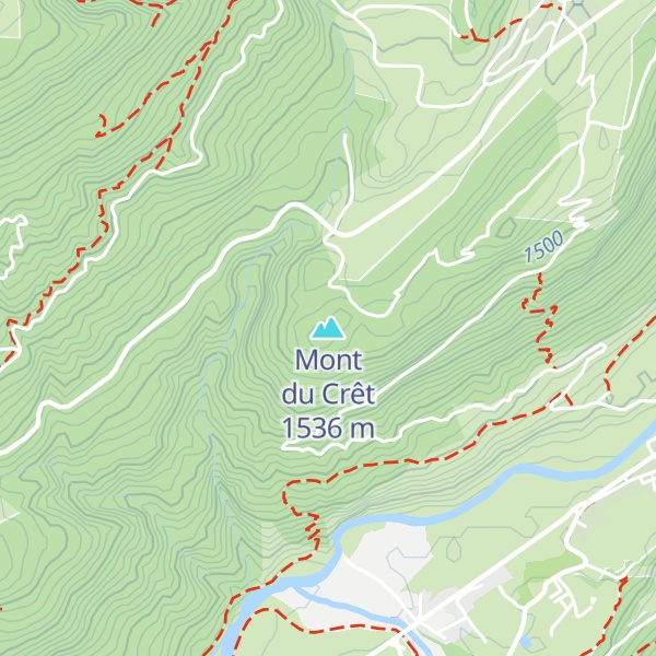 Map of Mont du Crêt