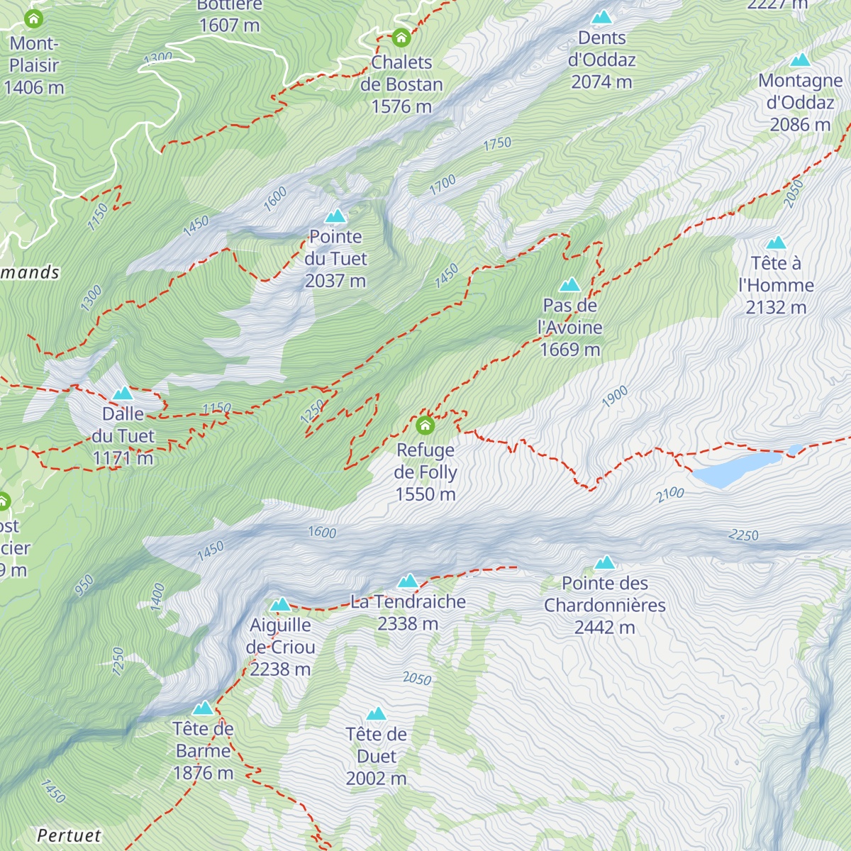 Refuge de Folly map