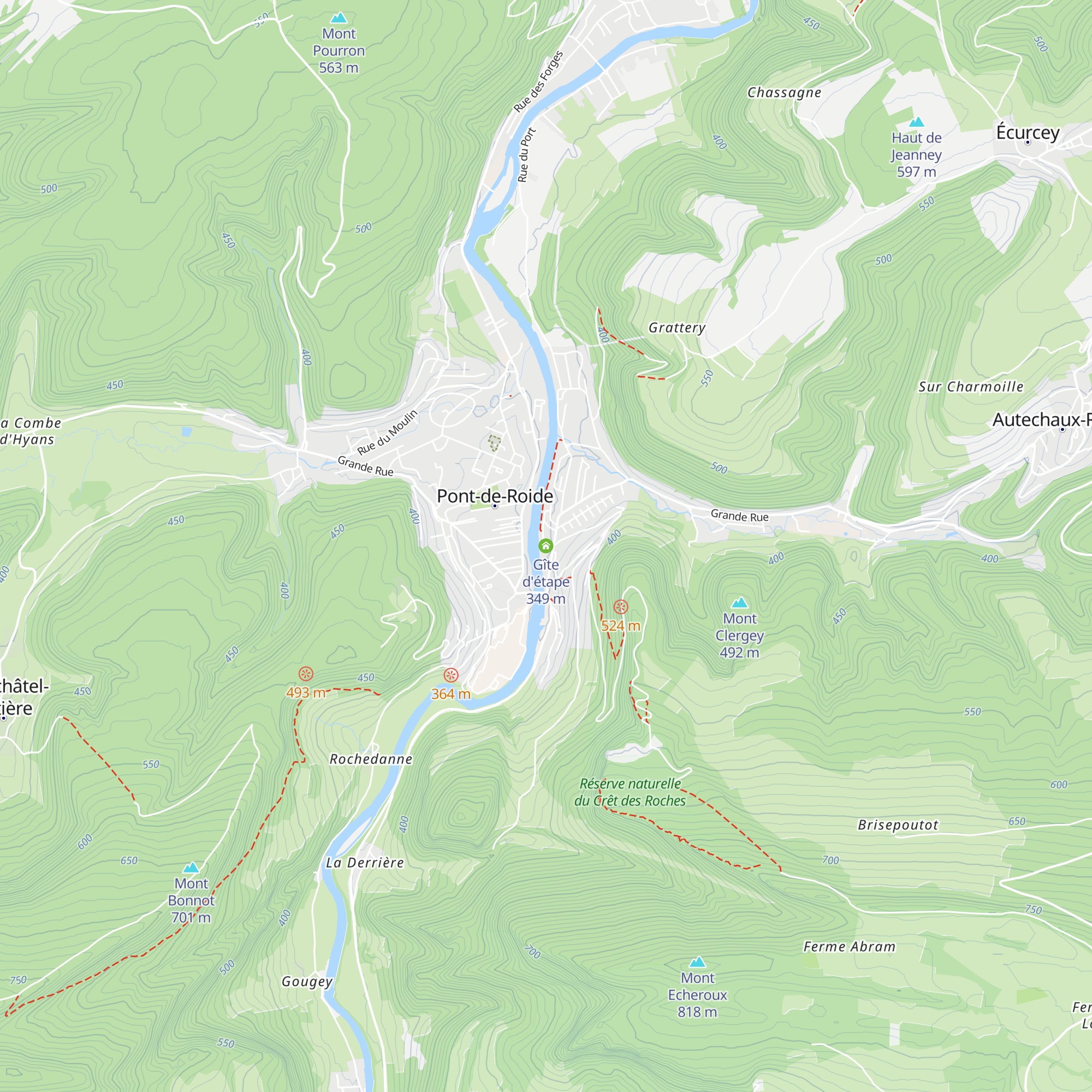 Gîte d'étape map