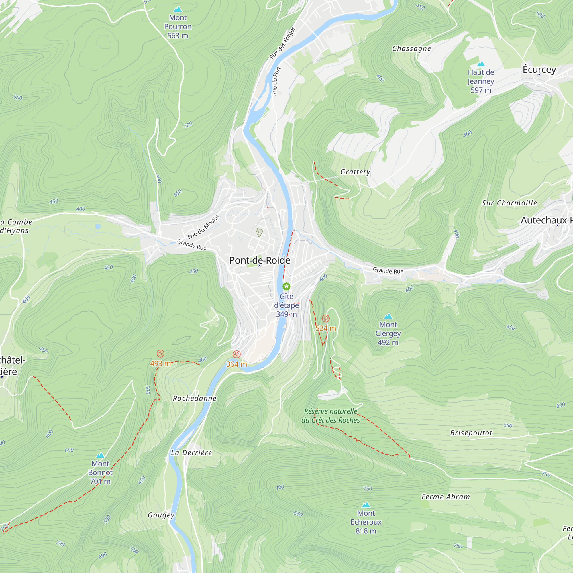 Gîte d'étape map