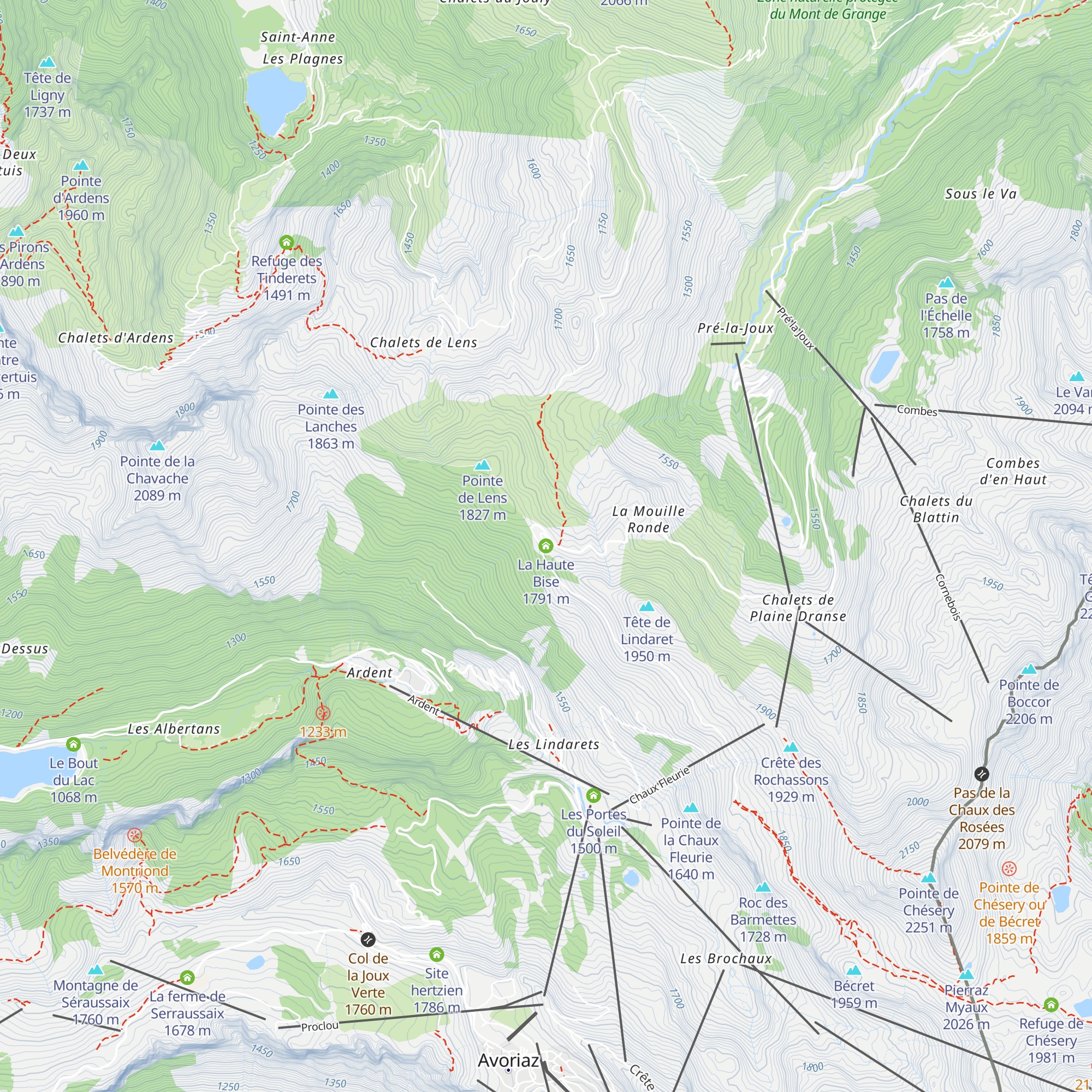 La Haute Bise map
