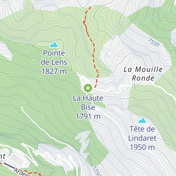 Map of La Haute Bise