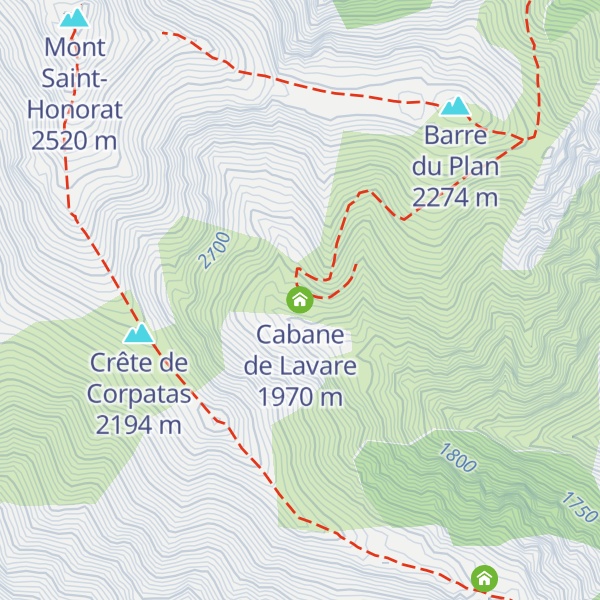 Map of Cabane de Lavare