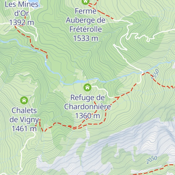 Map of Refuge de Chardonnière