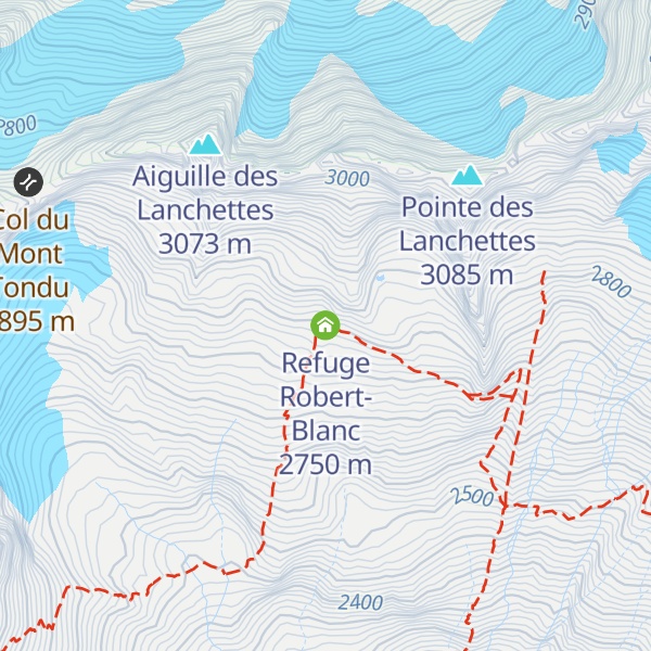 Map of Refuge Robert-Blanc
