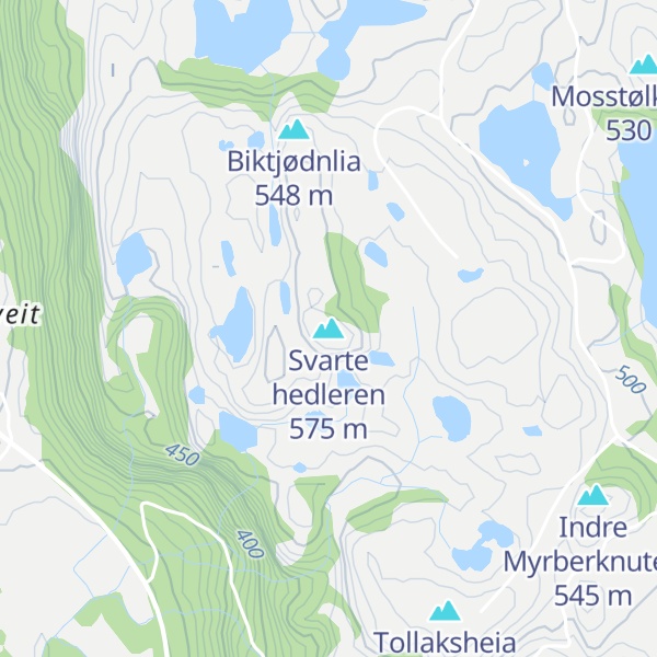 Map of Svarte hedleren