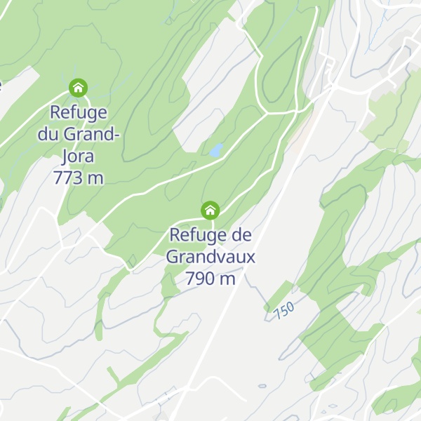 Map of Refuge de Grandvaux