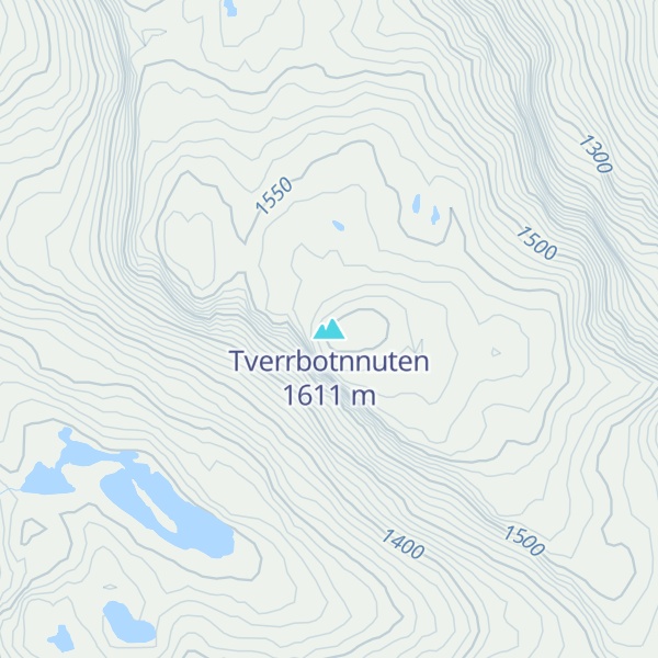 Map of Tverrbotnnuten