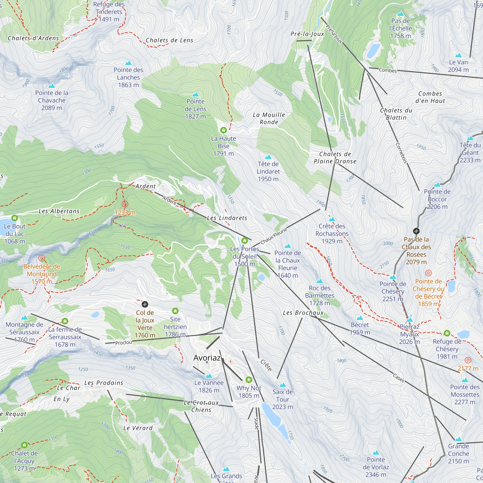 Les Barmettes map