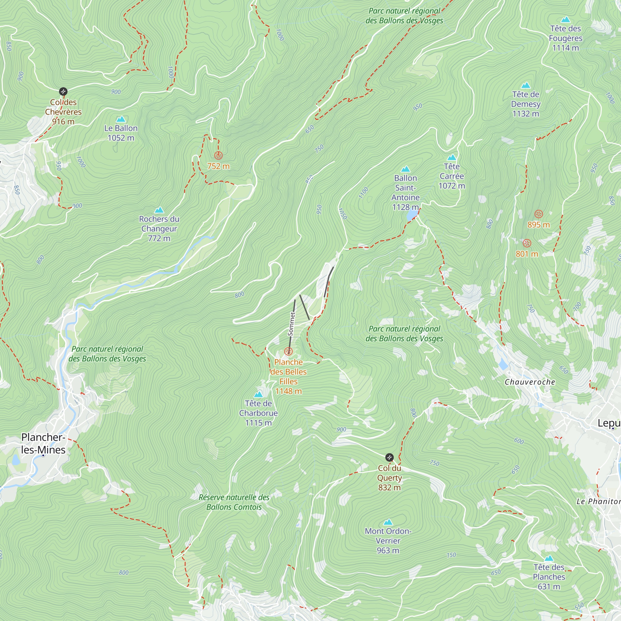Refuge de la Haute Planche map