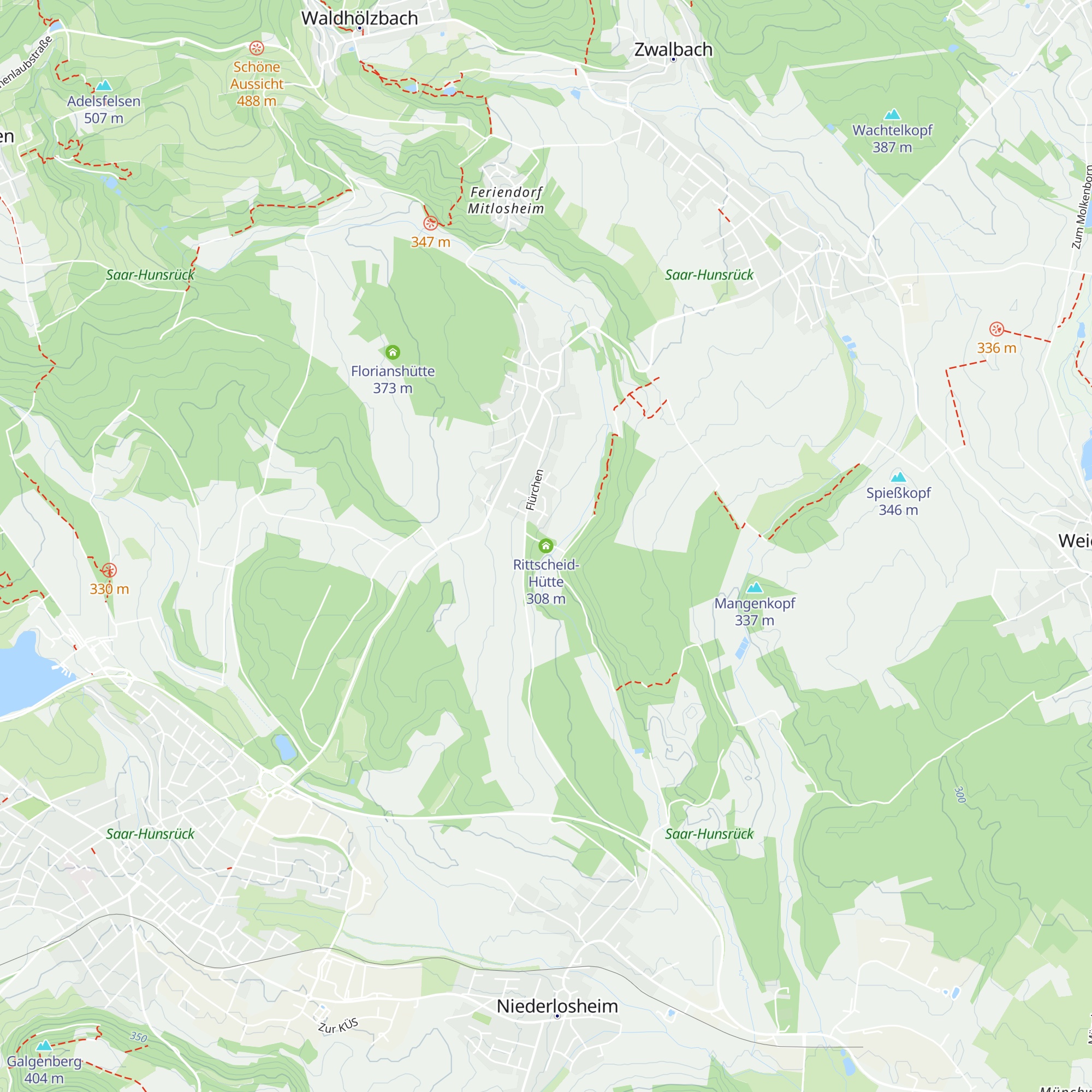 Rittscheid-Hütte map