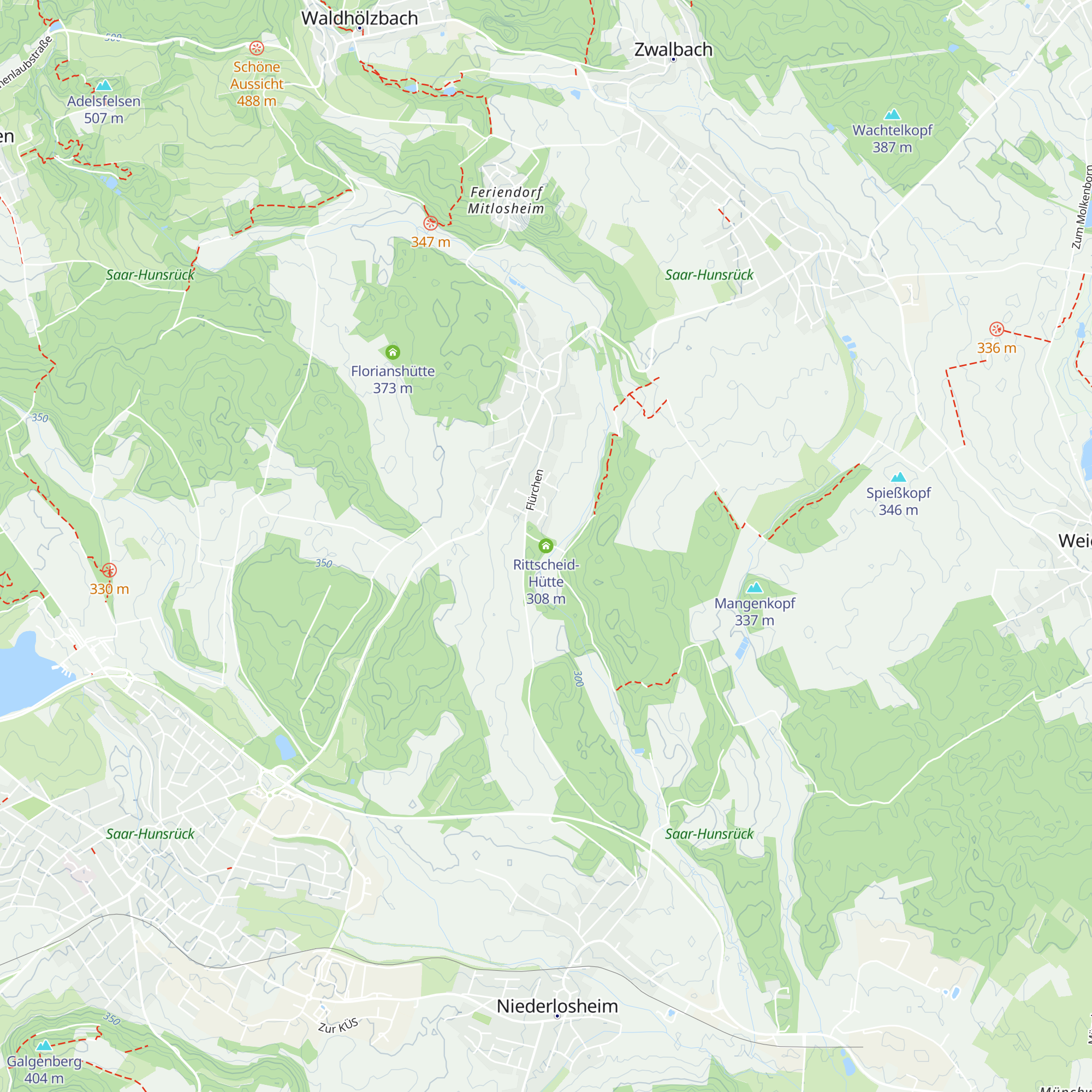 Rittscheid-Hütte map