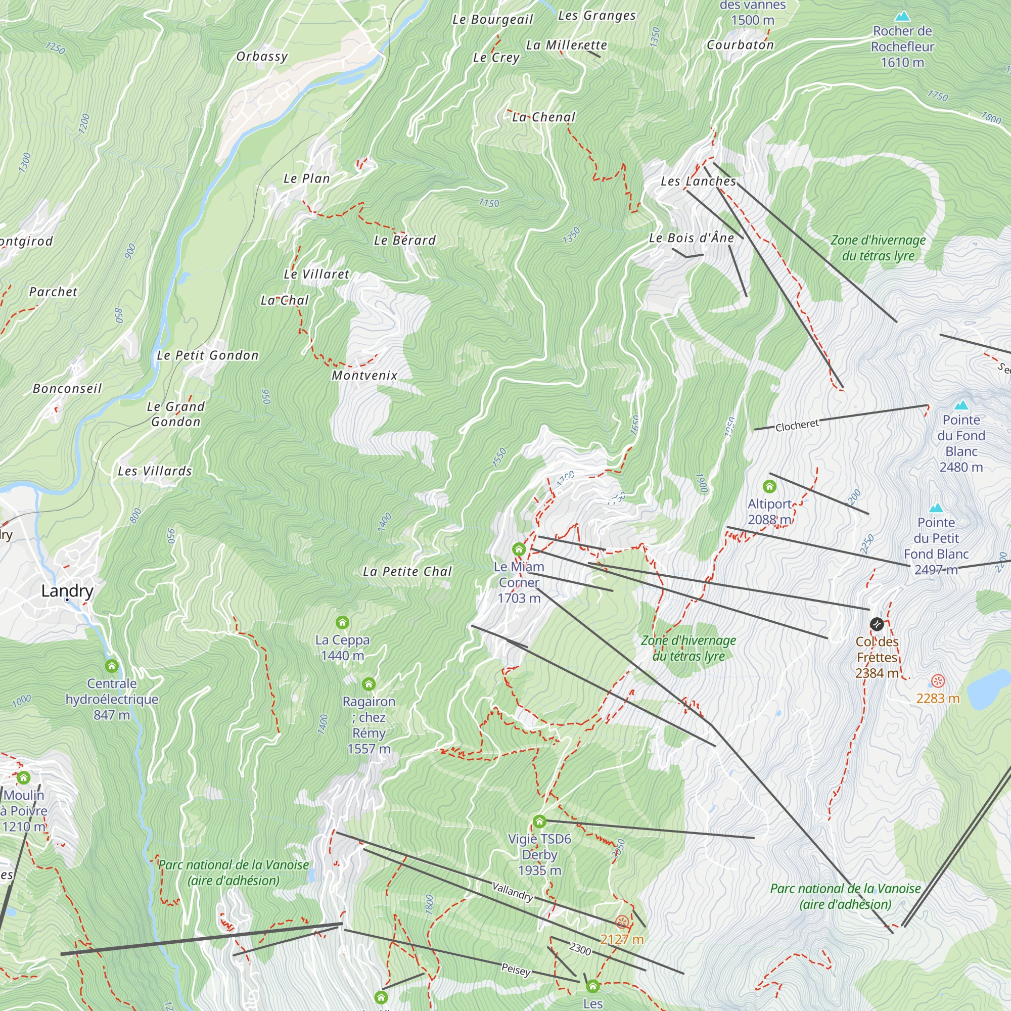 Val Sapieux map