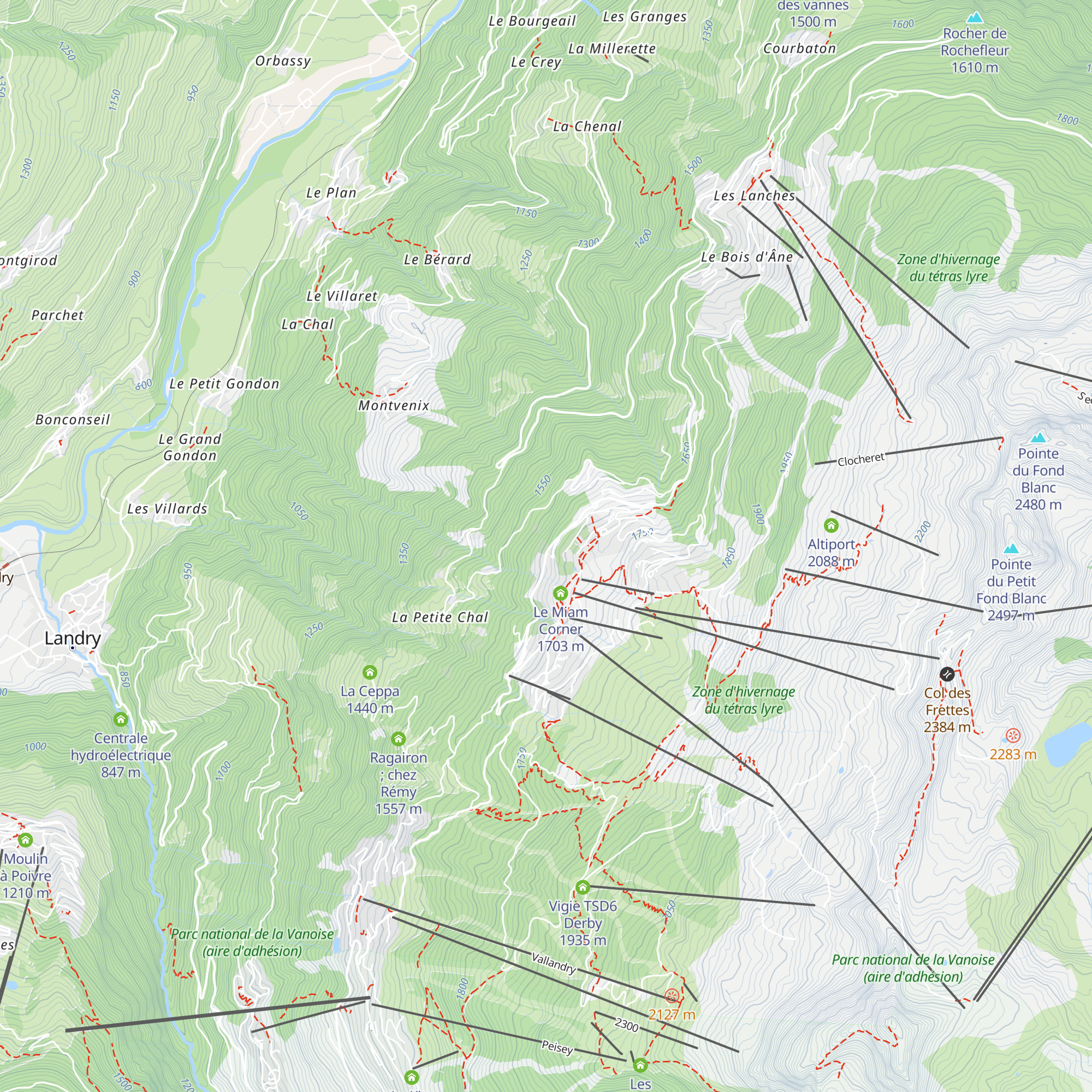 Val Sapieux map