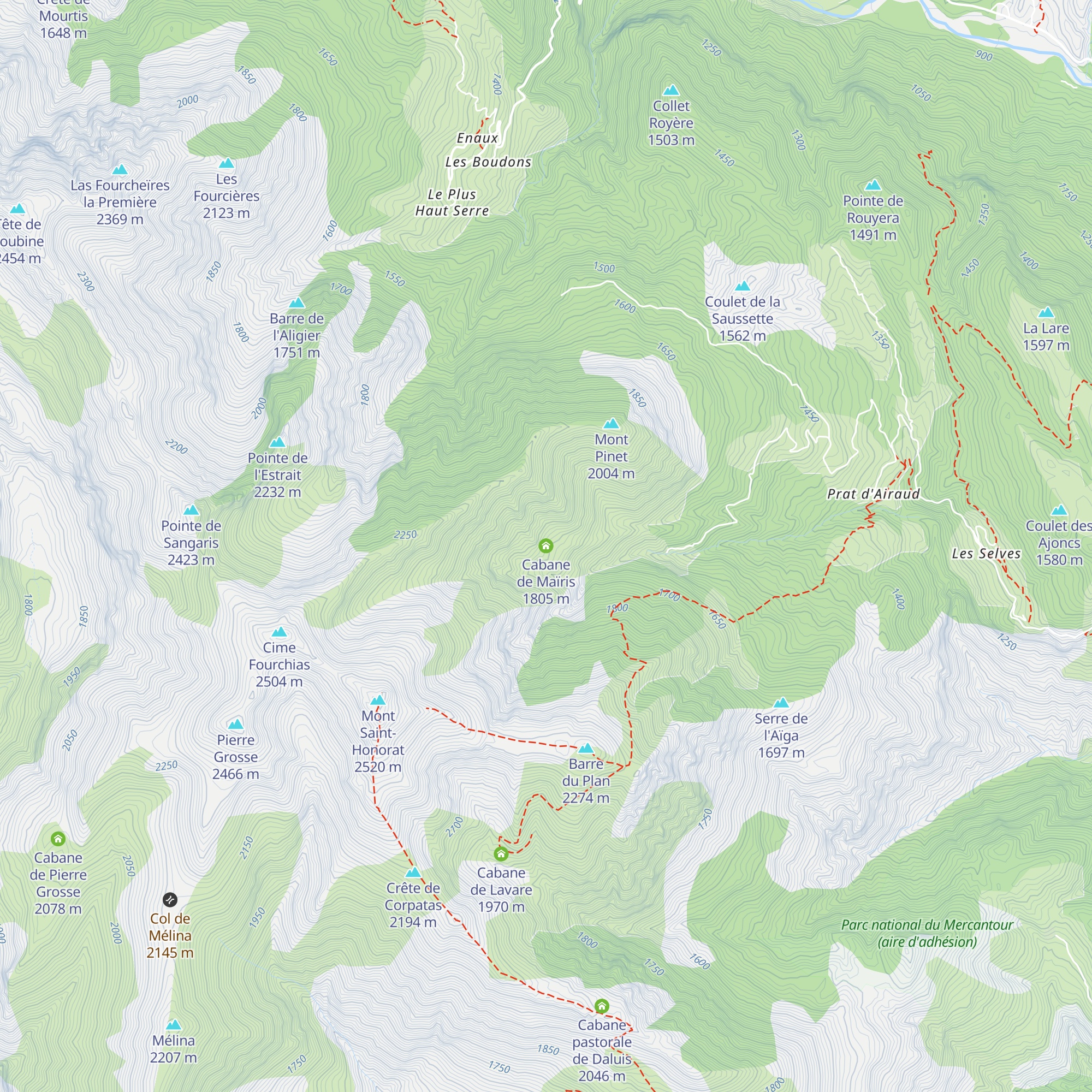 Cabane de Maïris map
