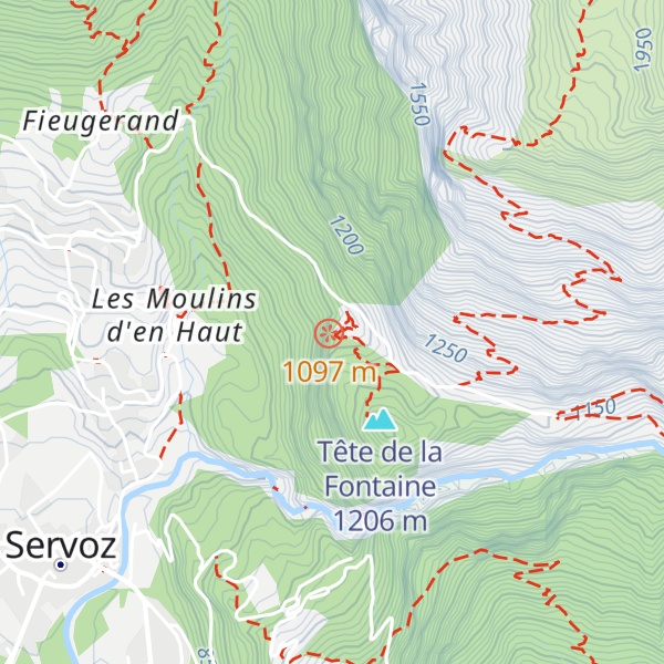 Map of Chalet Tête de la Fontaine
