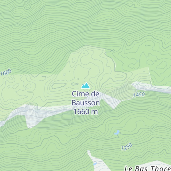 Map of Cime de Bausson