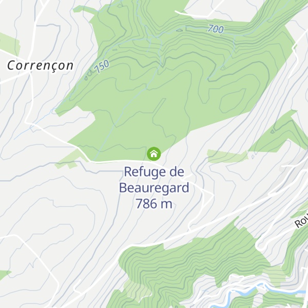 Map of Refuge de Beauregard